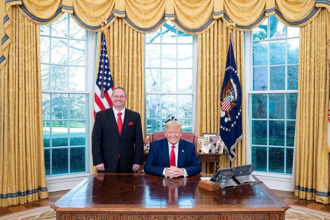Trey Trainor and President Donald Trump in the Oval Office